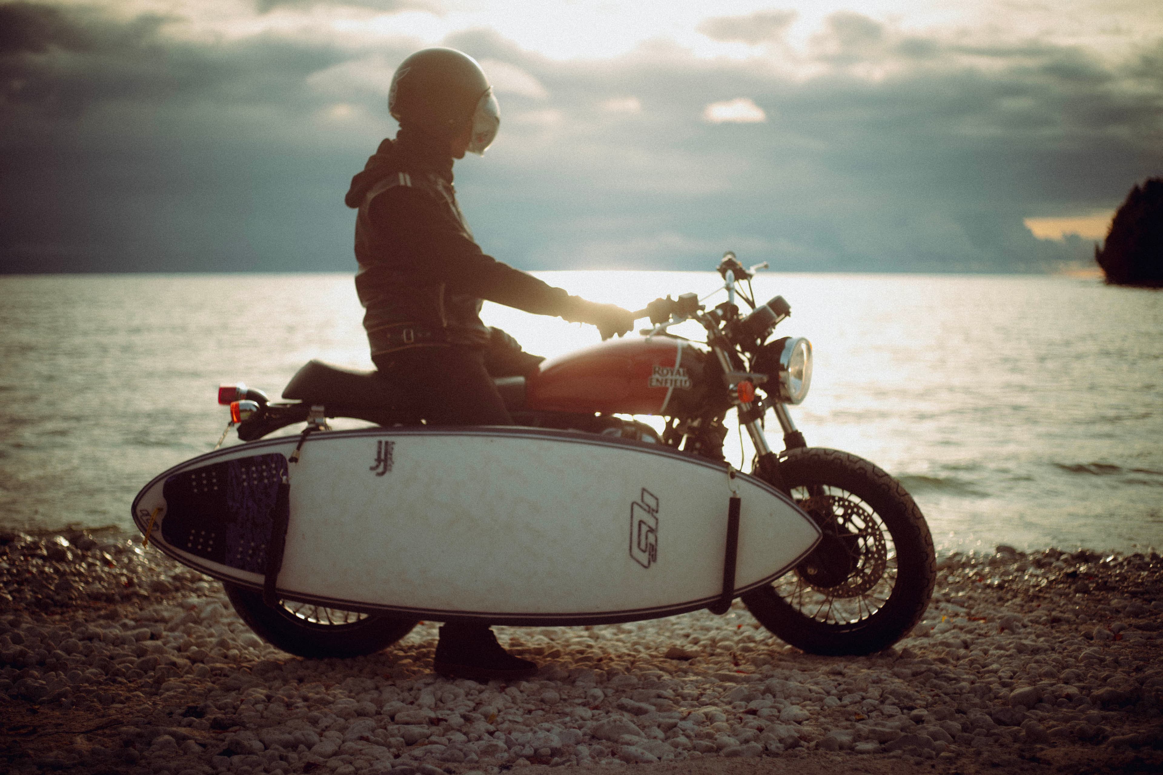 Lake Effect surfer on the shores of Lake Michigan at dawn